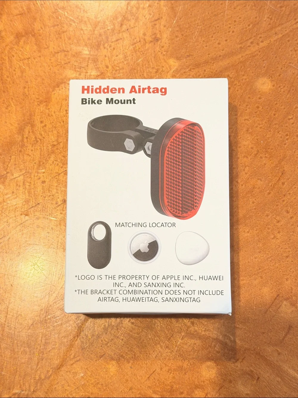 Hidden Airtag Bike Mount - Red